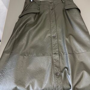 Banana Republic leather long skirt